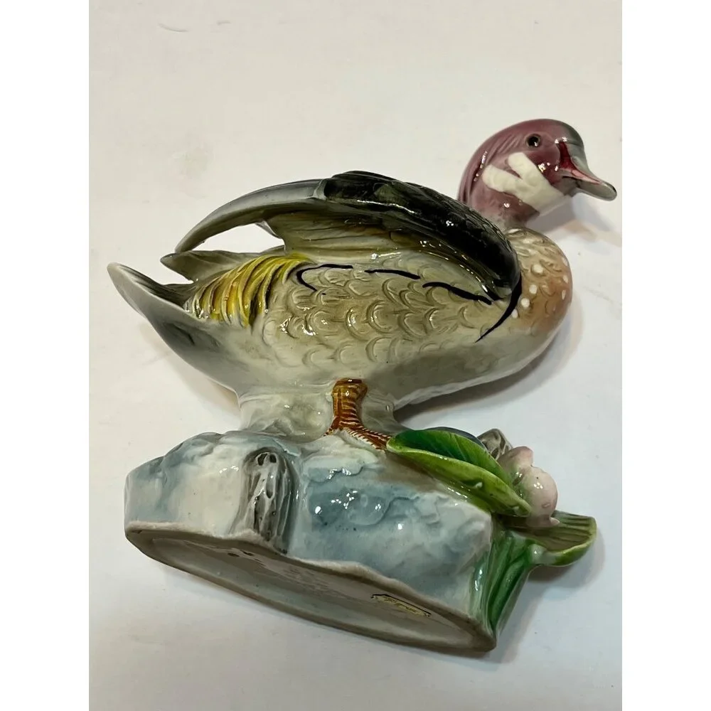 Porcelain Wood Duck Figurine Bird Collection by JSC Model 183 Shafford Japan VTG - Picture 8 of 16